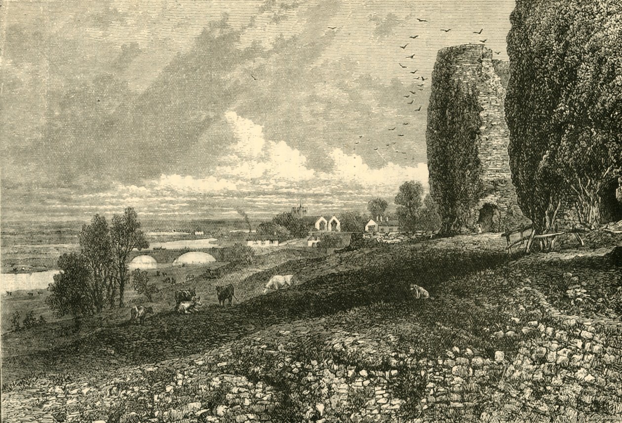 Rhuddlan vára és mocsarai, 1898. alkotó: Unbekannt