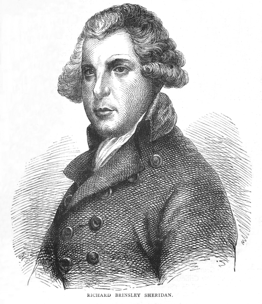 Richard Brinsley Sheridan, Irish dramatist, poet and politician, c1875 1878 alkotó: Unbekannt