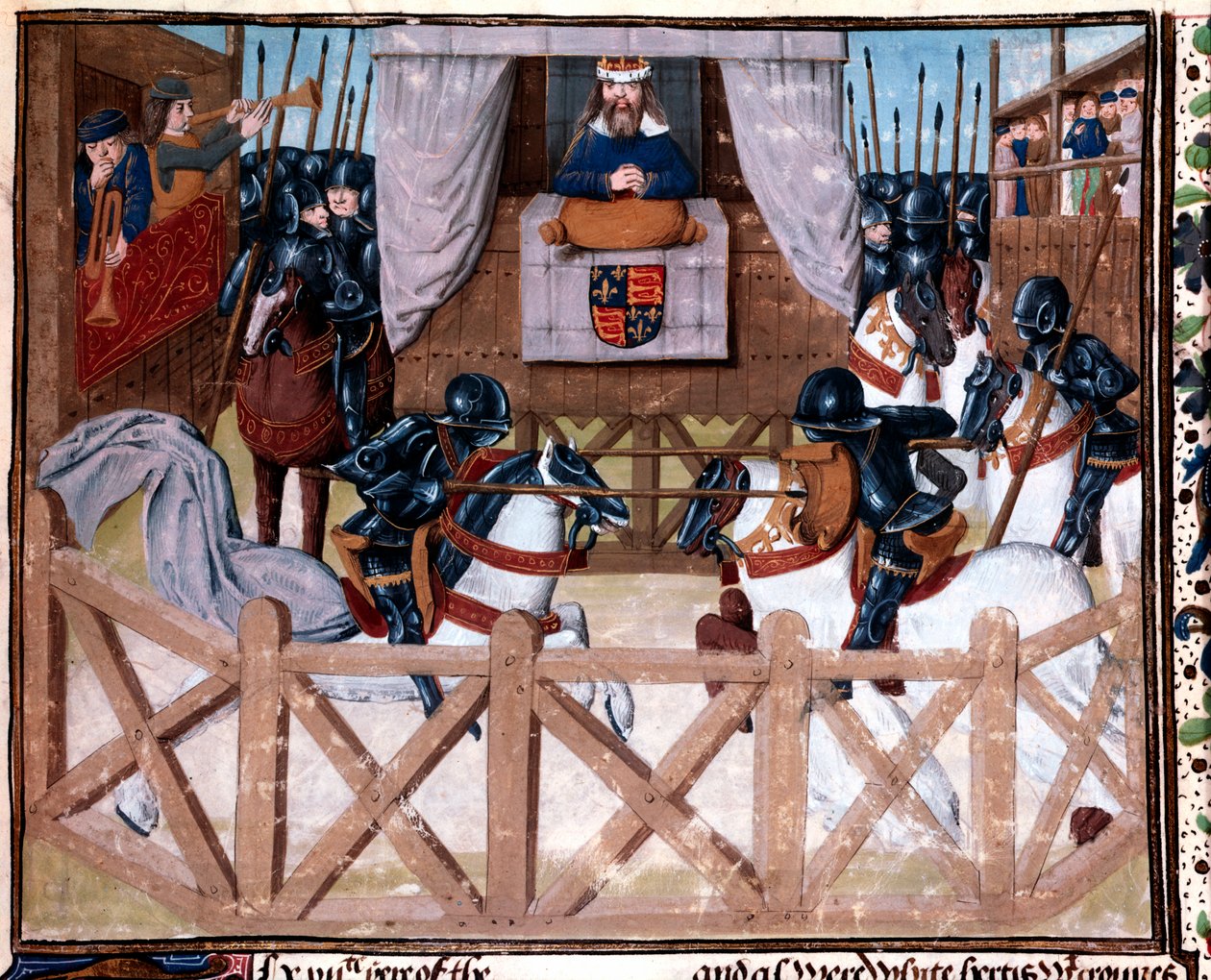 II. Richárd angol király egy versenyen elnökölt, 1377-1379 XV. alkotó: Unbekannt