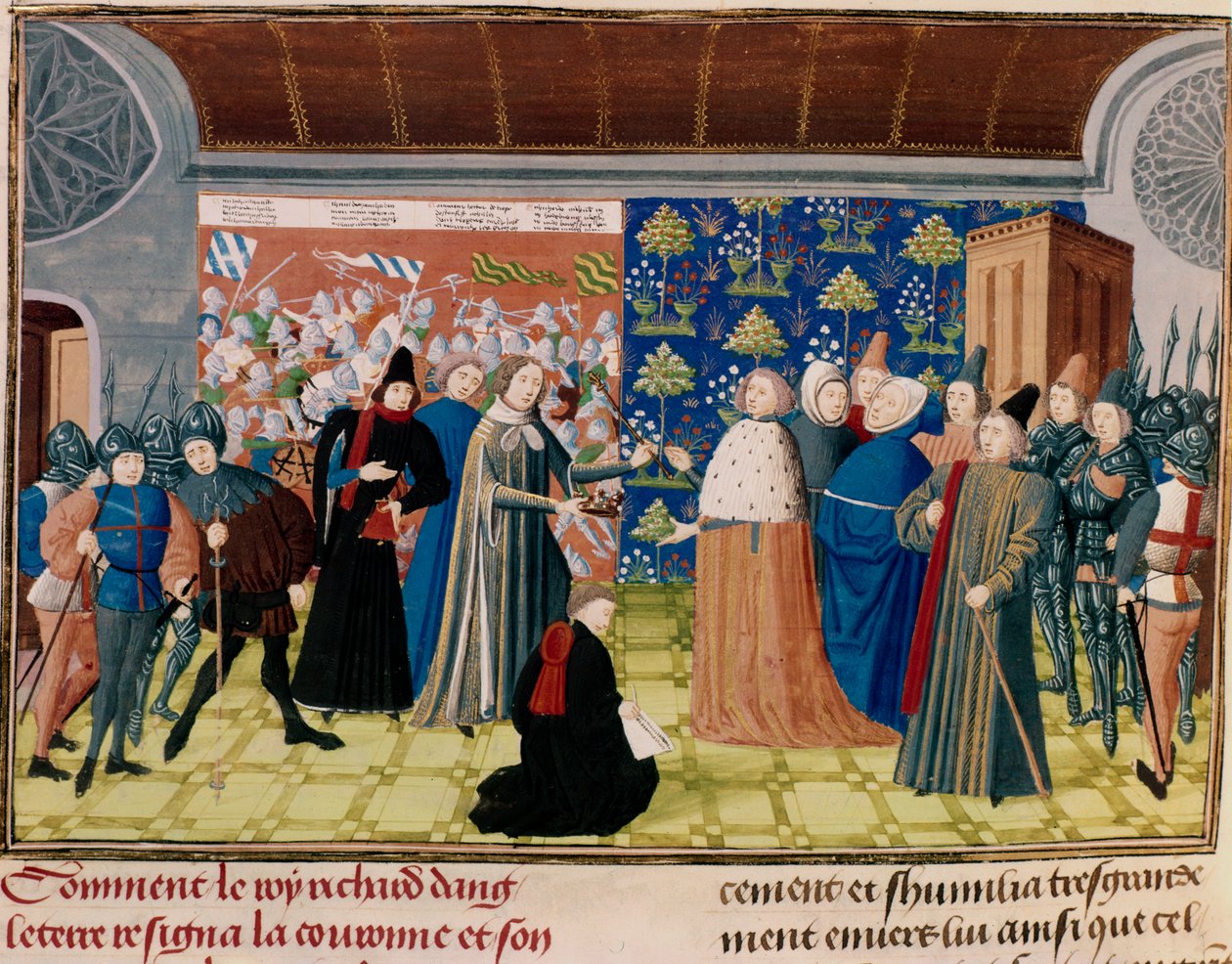 II. Richárd átadja a koronát, 1399 alkotó: Unbekannt