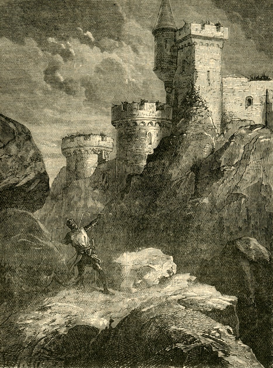 I. Richárd megsebesült Chaluz várának ostrománál, 1199, 1890. alkotó: Unbekannt