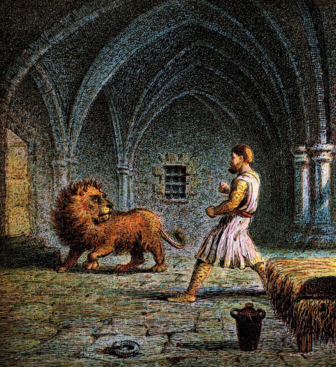 Richard Az első és egy oroszlán, 12. század, 1850 alkotó: Unbekannt