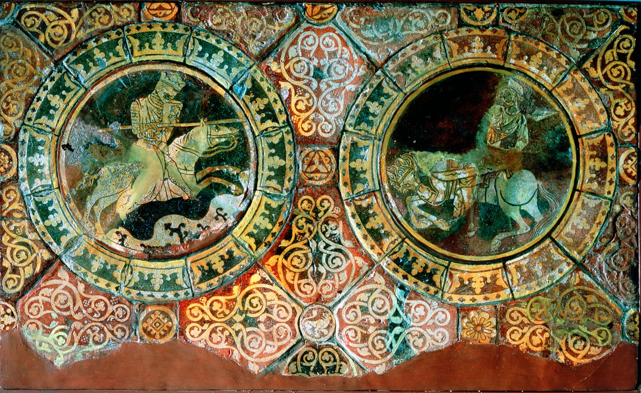 Oroszlánszívű Richárd és Szaladin lovas harcban, 1191 13. század alkotó: Unbekannt