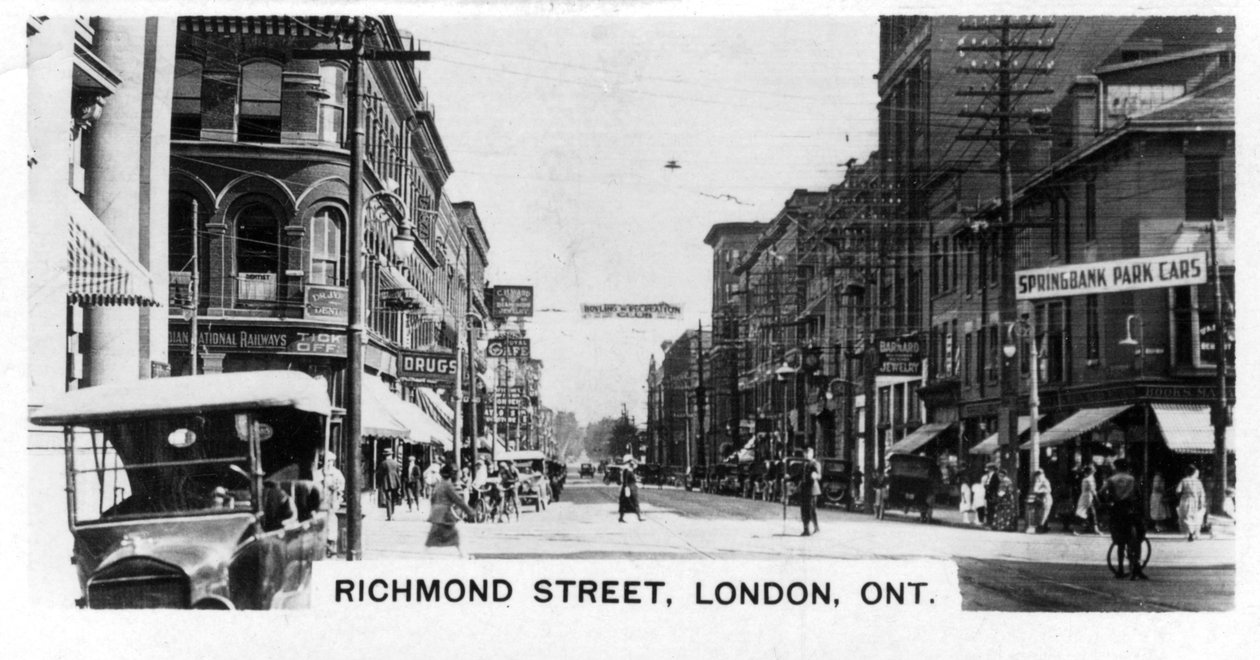 Richmond Street, London, Southwestern Ontario, Kanada, 1920-as évek alkotó: Unbekannt