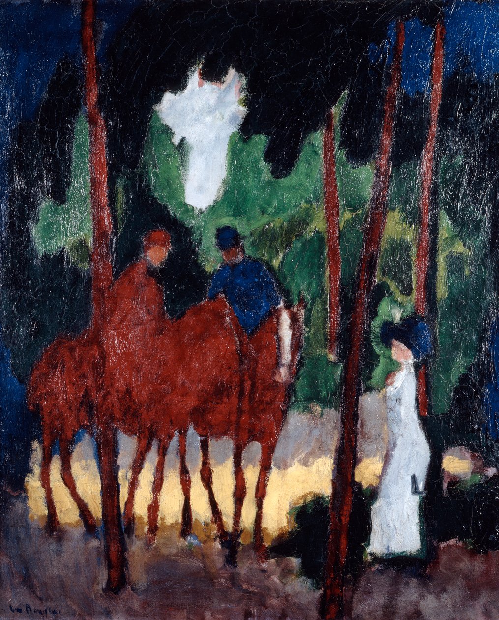 Lovasok a Boulogne-i erdőben, 1904 alkotó: Unbekannt