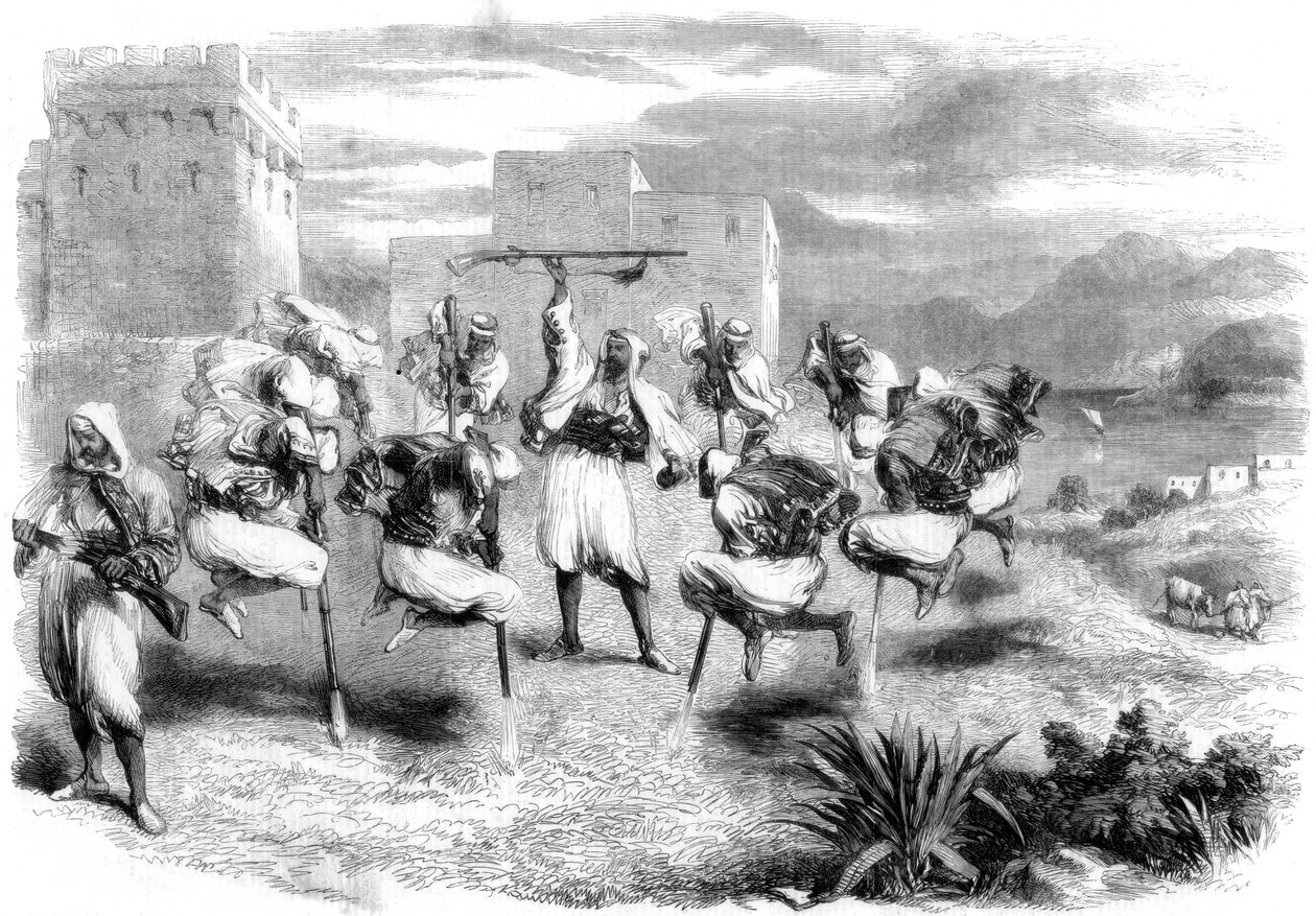 Riffi lakodalmas tánc Tangierben, 1860 alkotó: Unbekannt