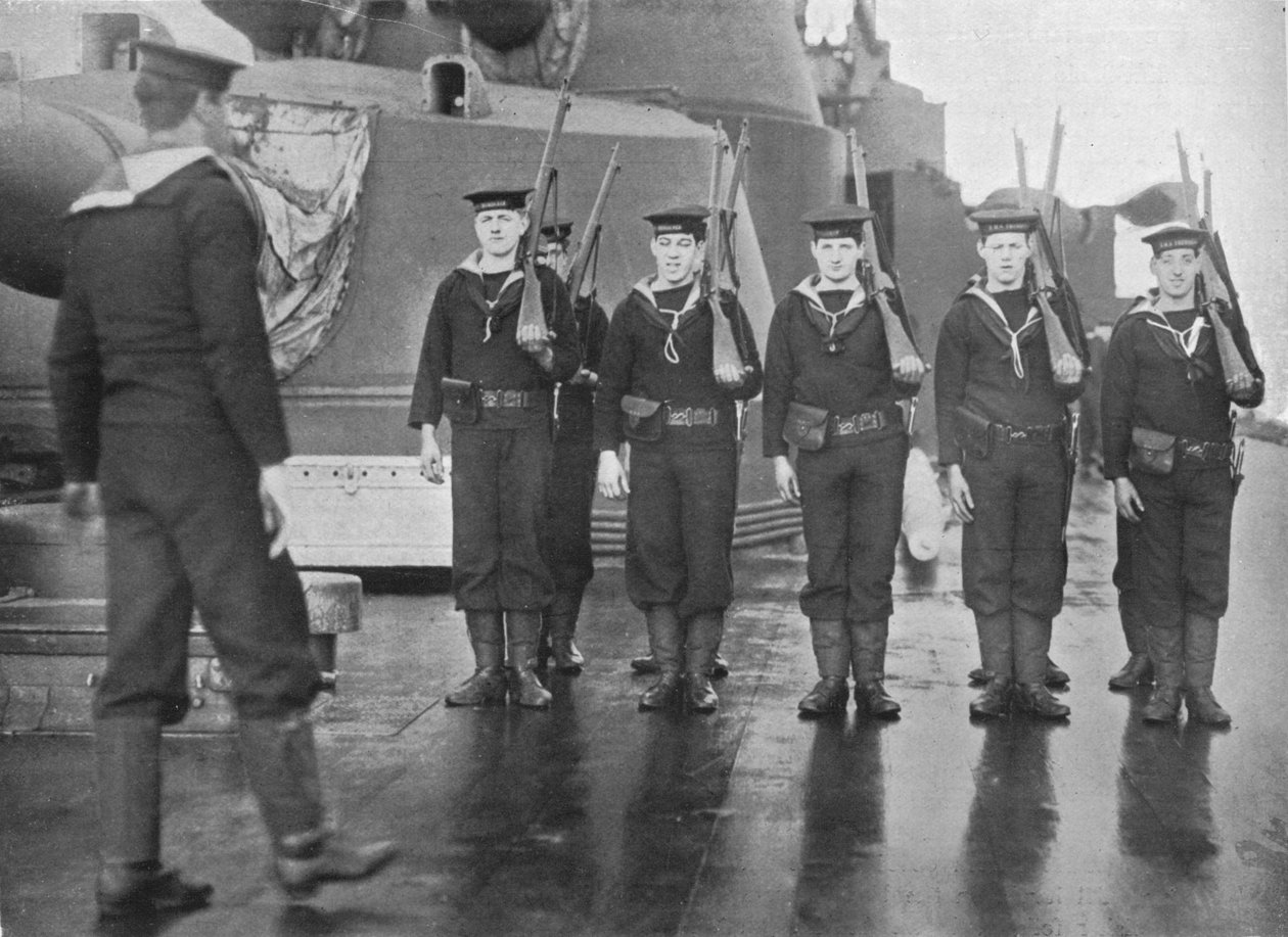 Puskafúró egy brit csatahajó fedélzetén, 1915 alkotó: Unbekannt