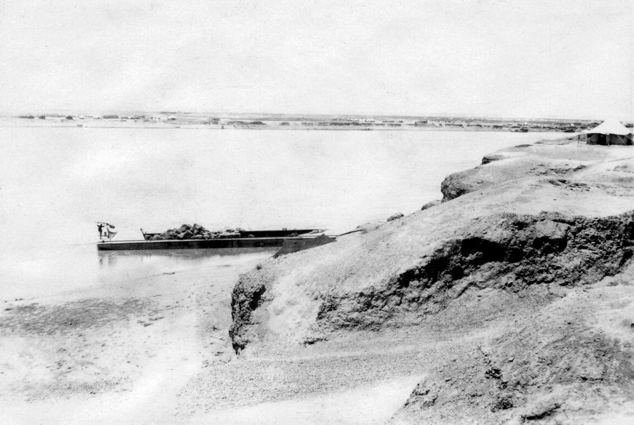 A Tigris folyó jobb partja és Szamarra, Mezopotámia, 1918 alkotó: Unbekannt