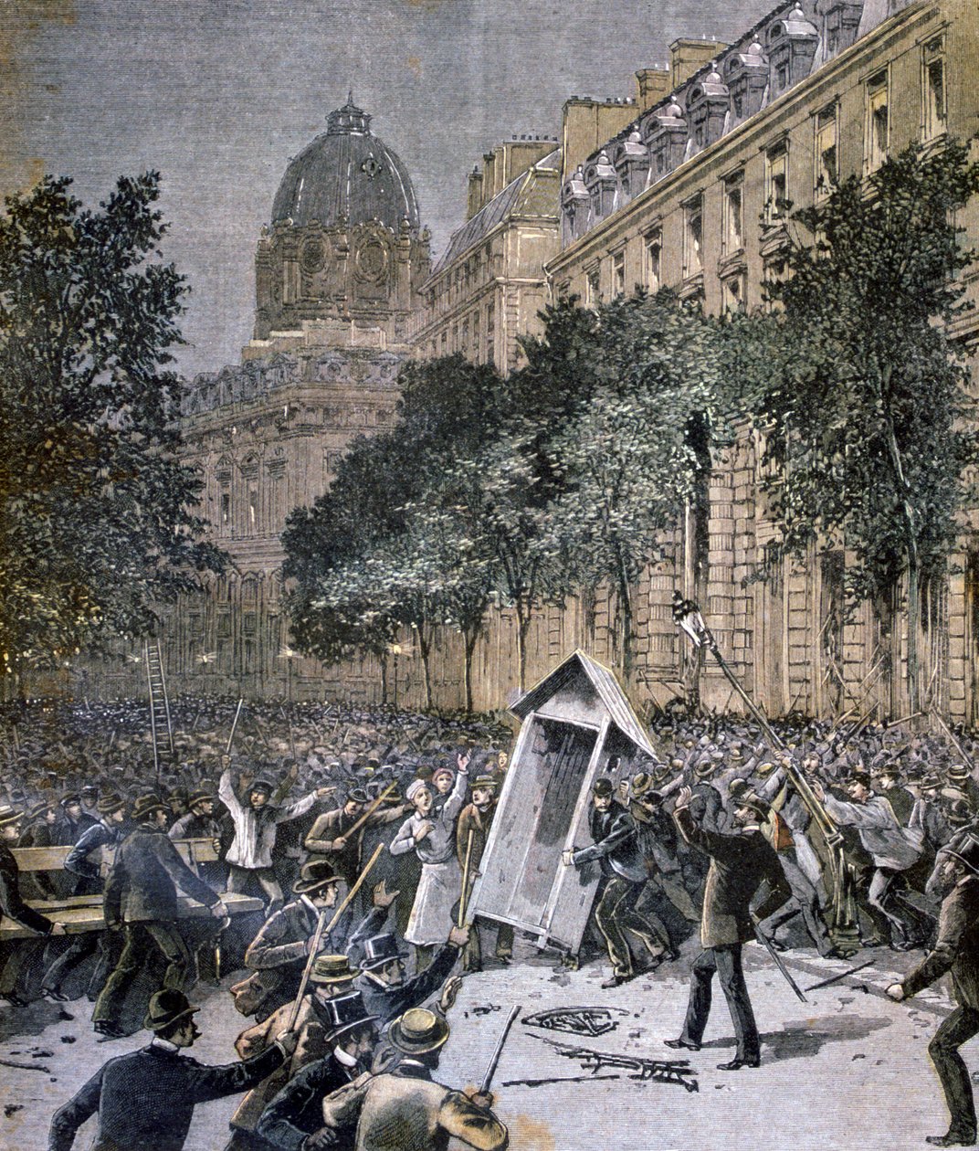Zavargások Párizsban, 1893 alkotó: Unbekannt
