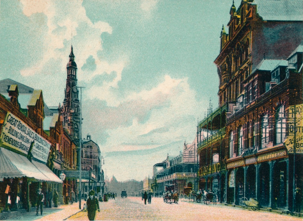 Rissik Street, Johannesburg, 1908 alkotó: Unbekannt