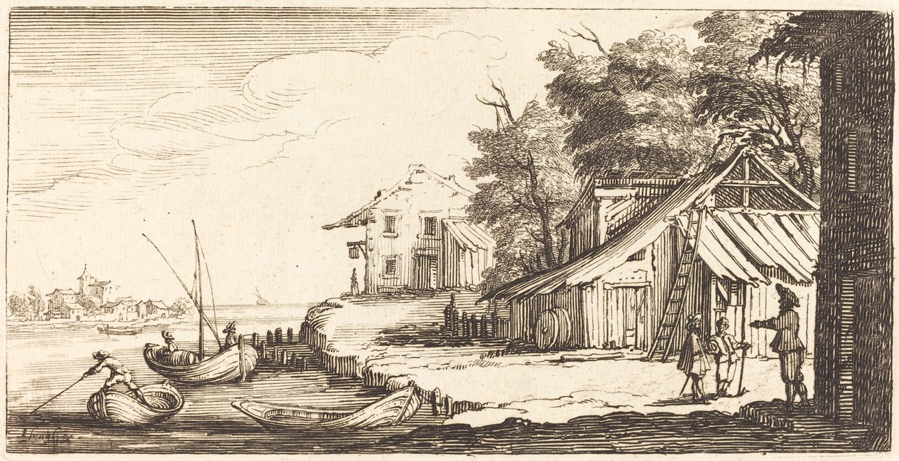 Folyópart, 1635 vagy azután. alkotó: Unbekannt