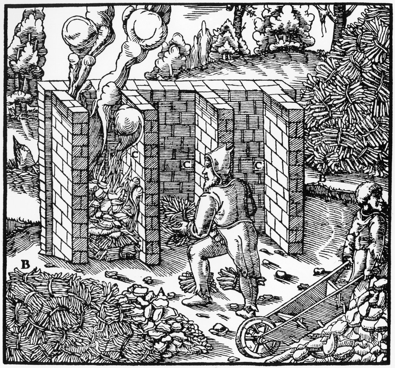 Rézérc pörkölés kemencében 1556 C-on alkotó: Unbekannt