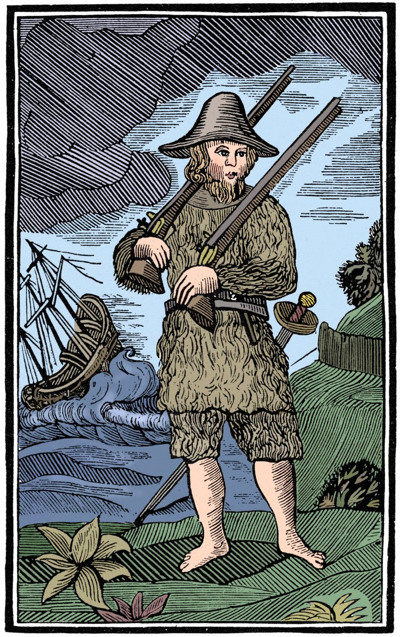 Robinson Crusoe, chapbook vágás, 18. század 1964 alkotó: Unbekannt