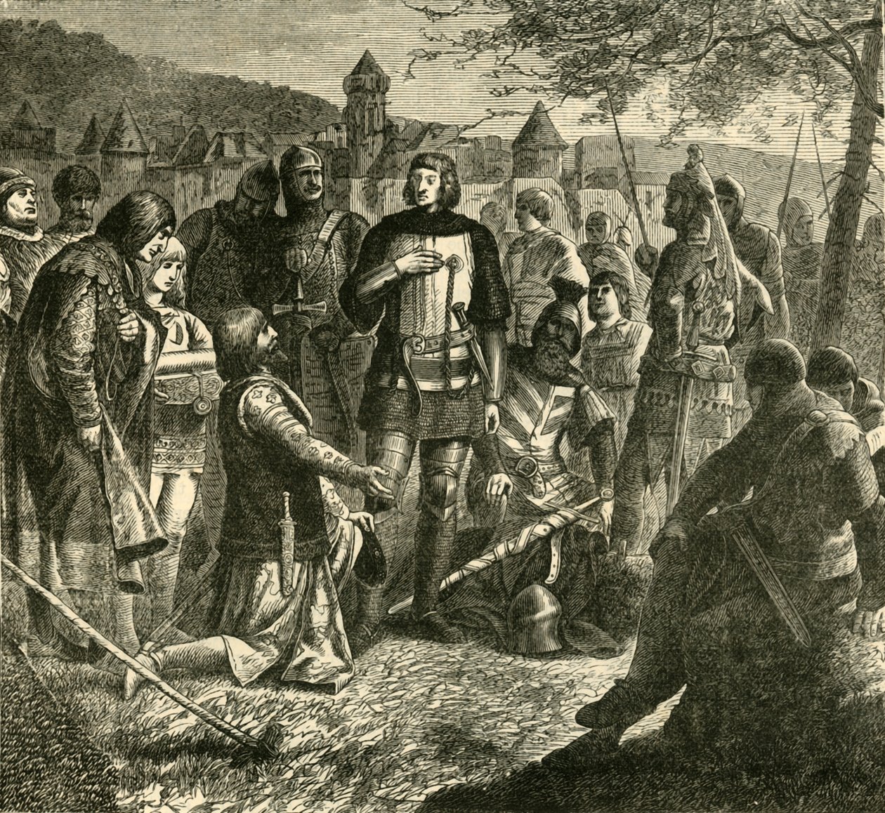 Habsburg Rodolph hírt kapott Németország szuverénjévé való megválasztásáról 1273, 1890. alkotó: Unbekannt