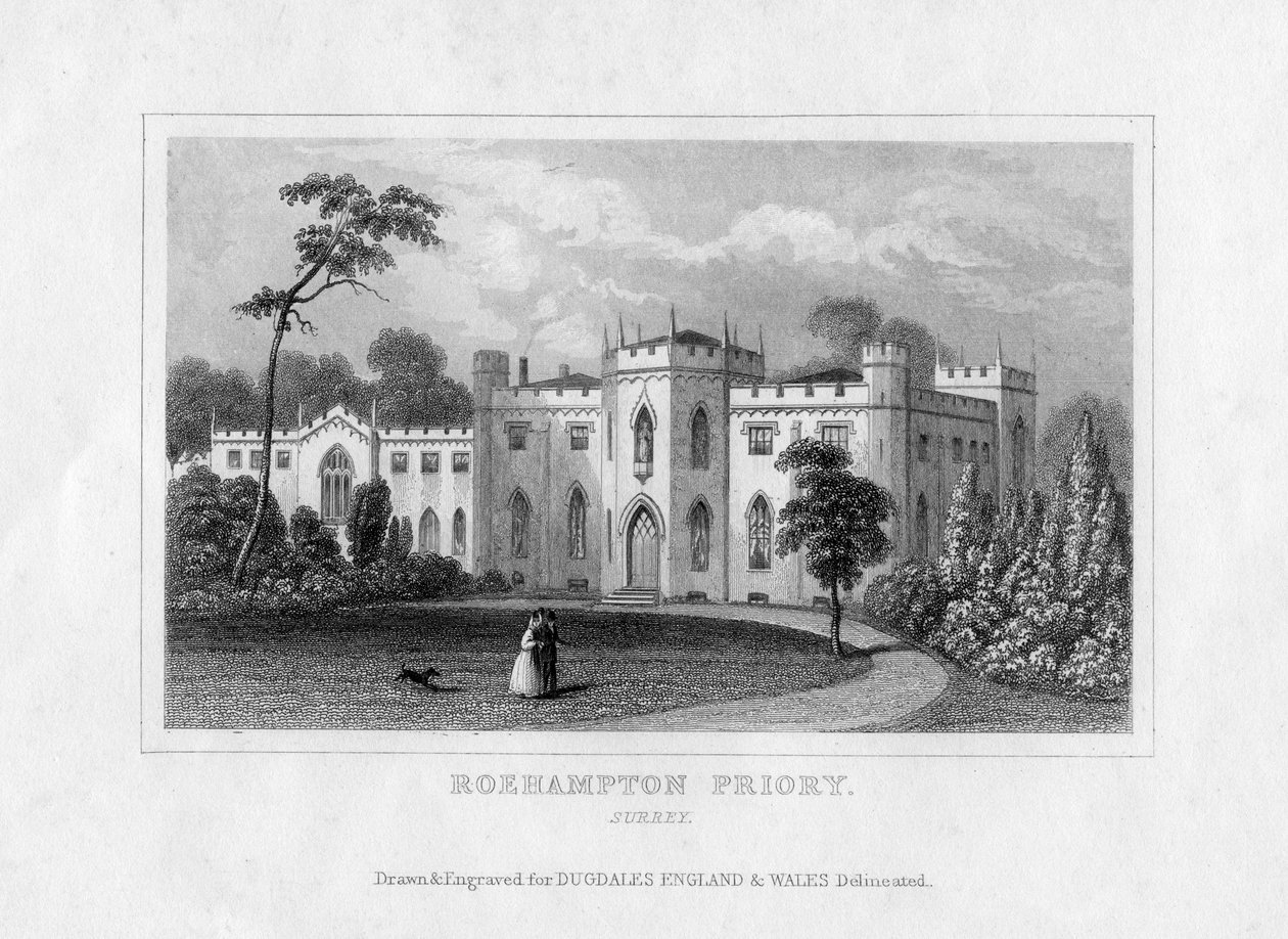 Roehampton Priory, Surrey, 19. század közepe alkotó: Unbekannt