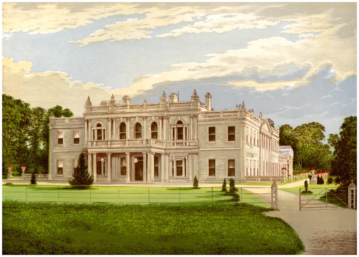 Rolleston Hall, Staffordshire, Baronet Mosley otthona, 1880 alkotó: Unbekannt