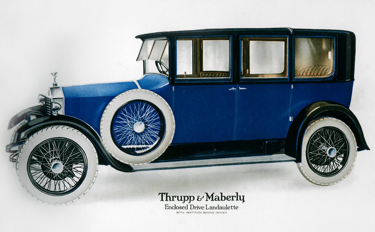 Rolls-Royce zárt meghajtó landaulette válaszfallal a vezető mögött, c1910-1929 alkotó: Unbekannt