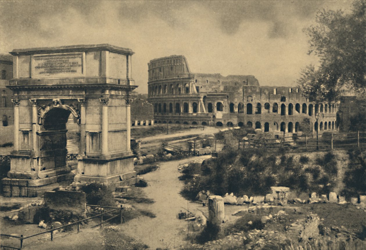 Róma – Titusz diadalíve – A Colosseum, 1910 alkotó: Unbekannt