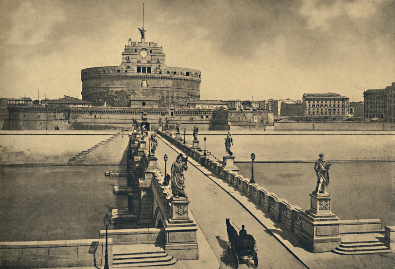 Róma - Szent Angelói híd és vár, 1910 alkotó: Unbekannt