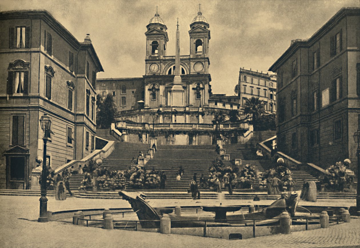 Róma – Trinita dei Monti templom, 1910 alkotó: Unbekannt