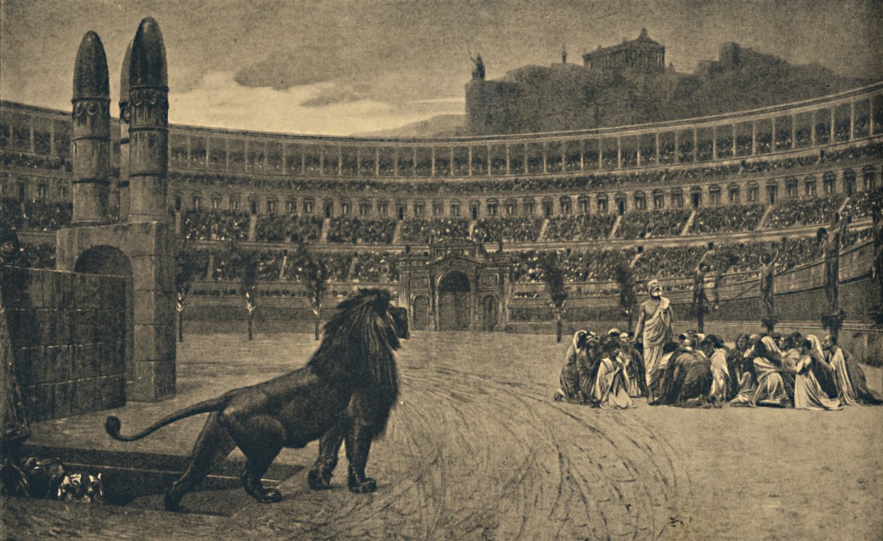 Roma - Circus Maximus - A keresztények utolsó imája a vadon élő állatoknak, 1910 alkotó: Unbekannt