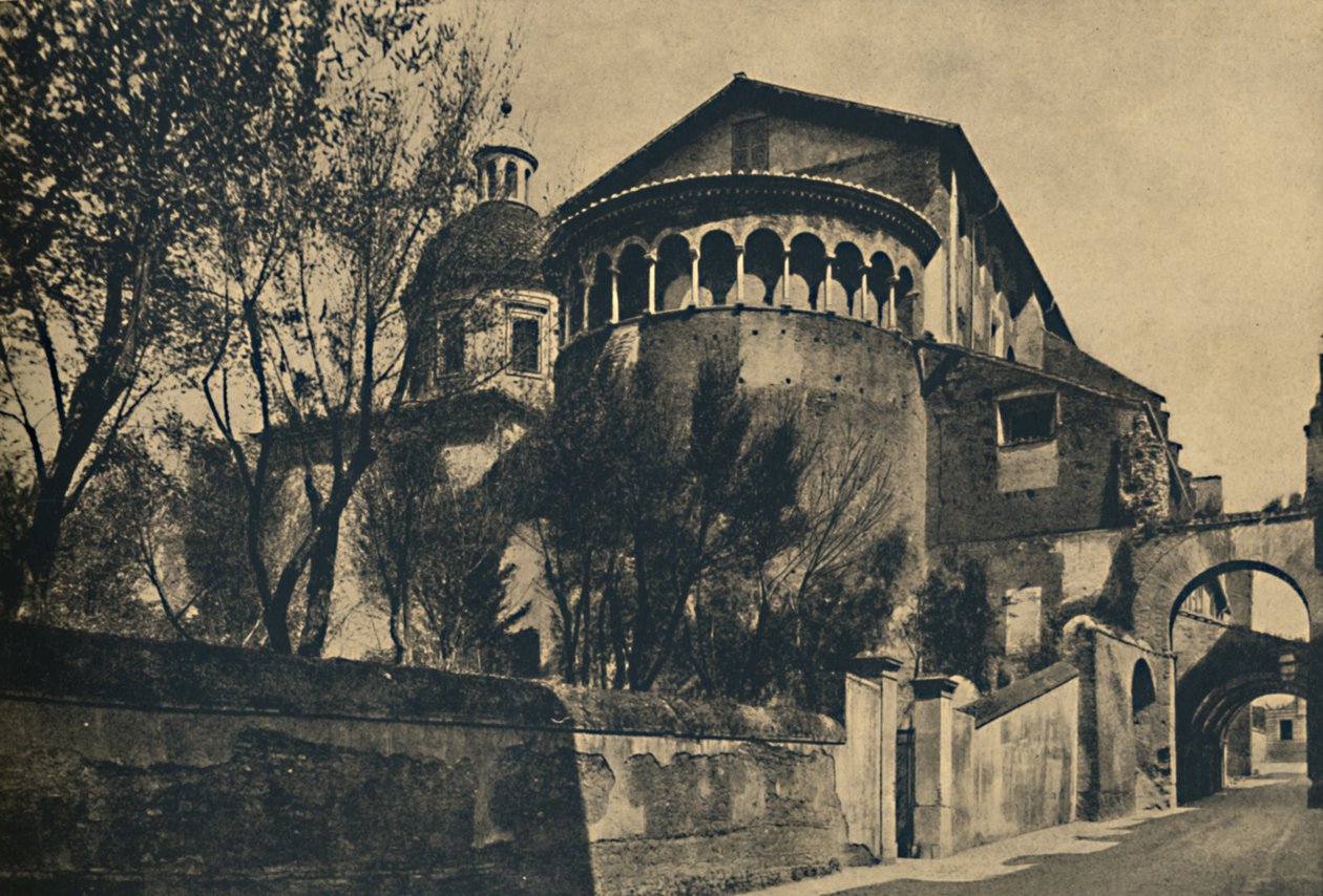 Roma - Clivus Scauri és az SS-templom apszisa. Giovanni és Paolo a Caelian-dombon, 1910 alkotó: Unbekannt