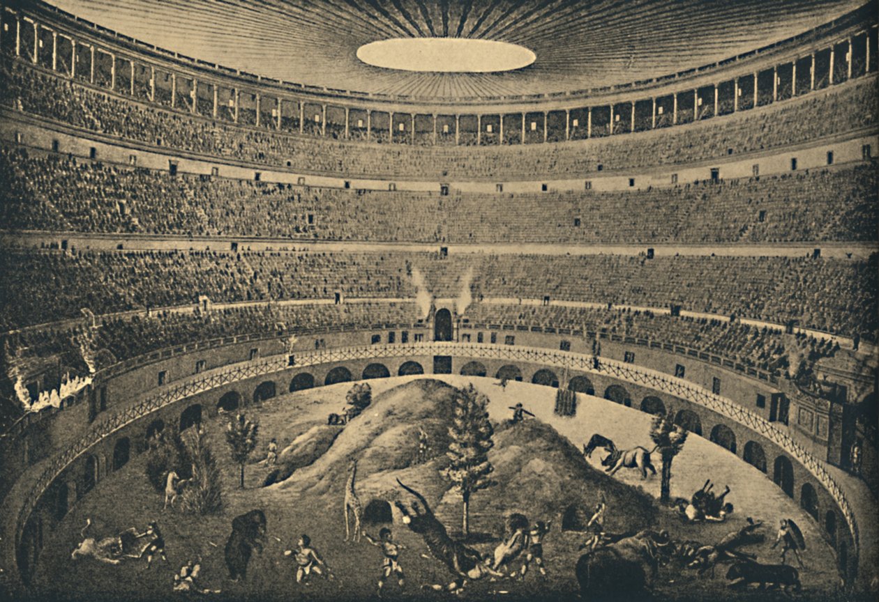Roma - Colosseum - Vadászati vadászat rekonstrukciója, 1910 alkotó: Unbekannt