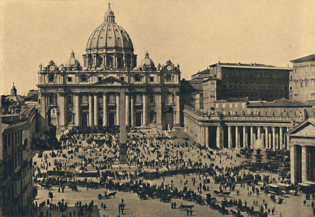 Roma - Szent Péter homlokzata és kupolája, 1910 alkotó: Unbekannt