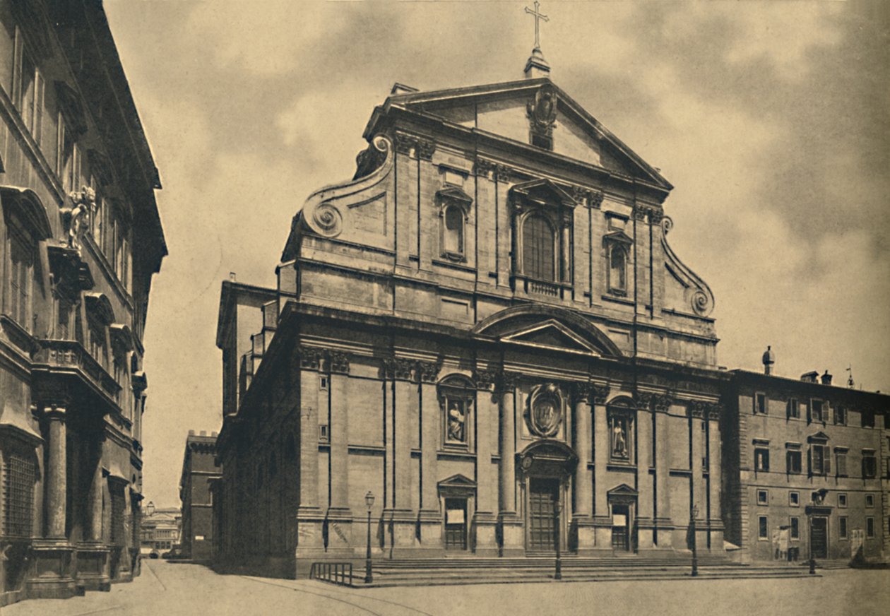 Róma – a Gesu-templom homlokzata, Giacomo della Porta, 1910 alkotó: Unbekannt