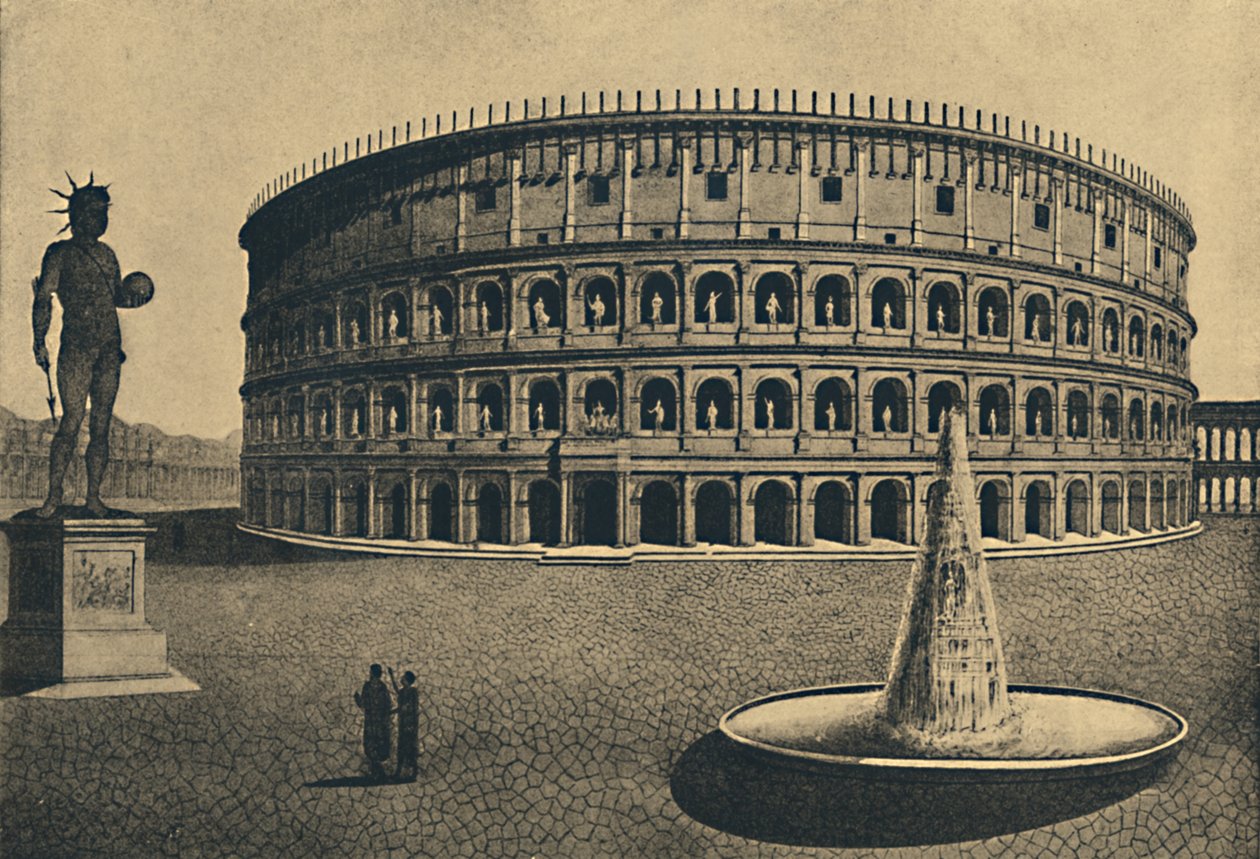 Roma - A Colosseum képzeletbeli rekonstrukciója, 1910 alkotó: Unbekannt