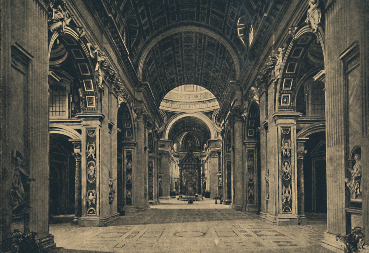 Roma - A Szent Péter-bazilika belseje, 1910. alkotó: Unbekannt