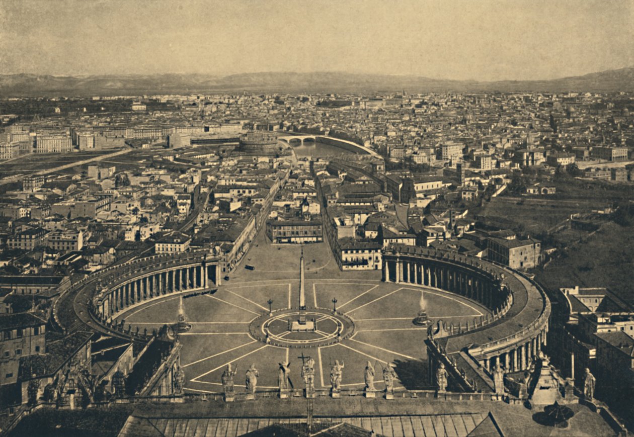 Róma – Panorámás kilátás a Szent Péter-kupoláról, 1910 alkotó: Unbekannt