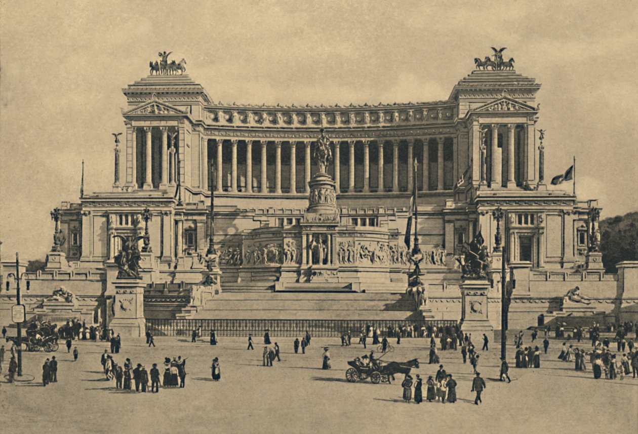 Róma – Piazza di Venezia. Viktor Emmánuel emlékműve, 1910. alkotó: Unbekannt