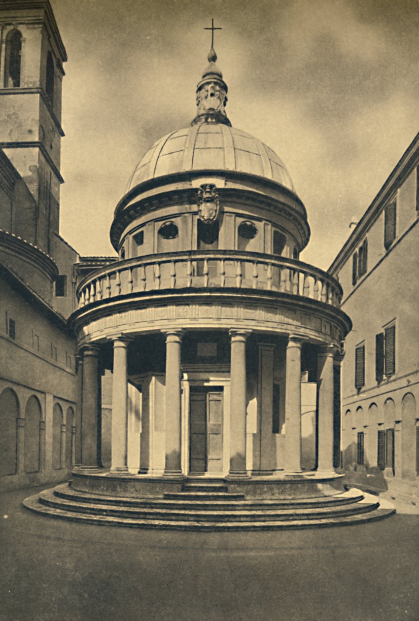 Roma – Bramante temploma a montoriói S. Pietro kolostorban a Janiculum-dombon, 1910 alkotó: Unbekannt