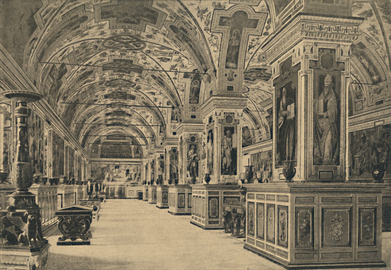 Roma - Vatikán - Könyvtár olvasóterme, 1910 alkotó: Unbekannt