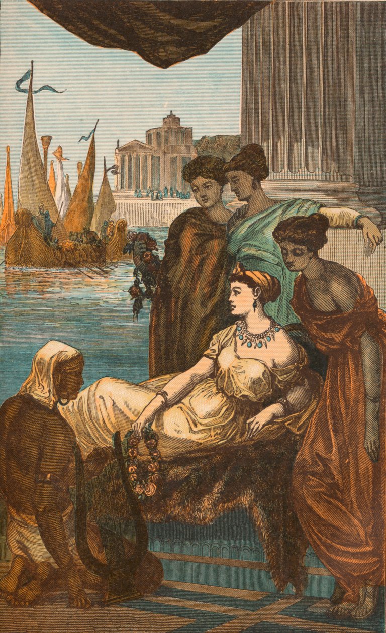 Római hölgy és rabszolgák, 1910 alkotó: Unbekannt