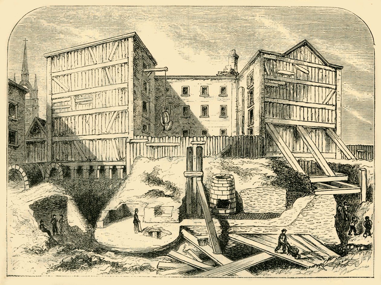 Római maradványokat találtak Billingsgate-ben, 1872. alkotó: Unbekannt