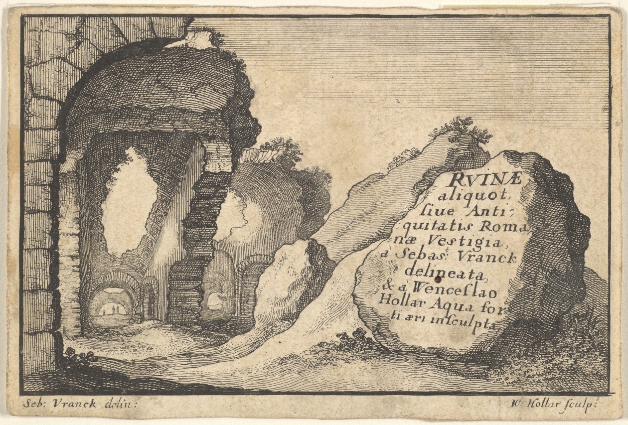 Római romok, a címlap második változata, kb. 1650. alkotó: Unbekannt