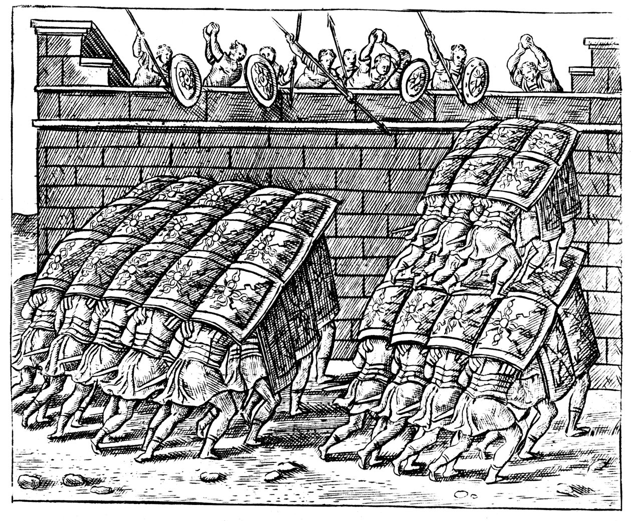 Római katonák megtámadnak egy erődöt, 1605 alkotó: Unbekannt