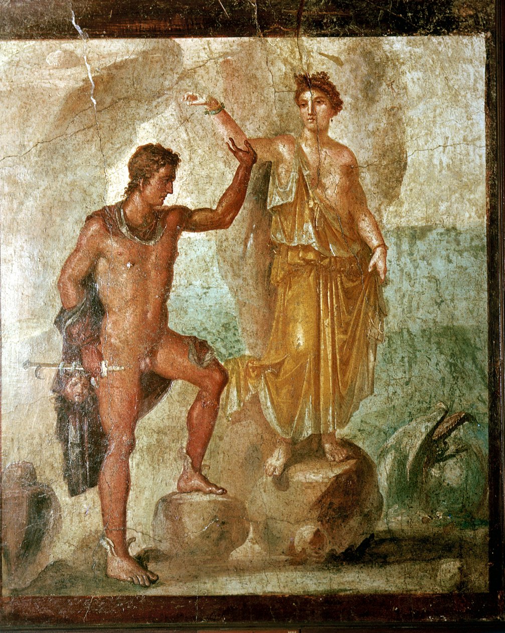 Római falfestmény: Perszeusz felszabadítja Andromédát, a Dioscuri háza, Pompeii, Olaszország alkotó: Unbekannt