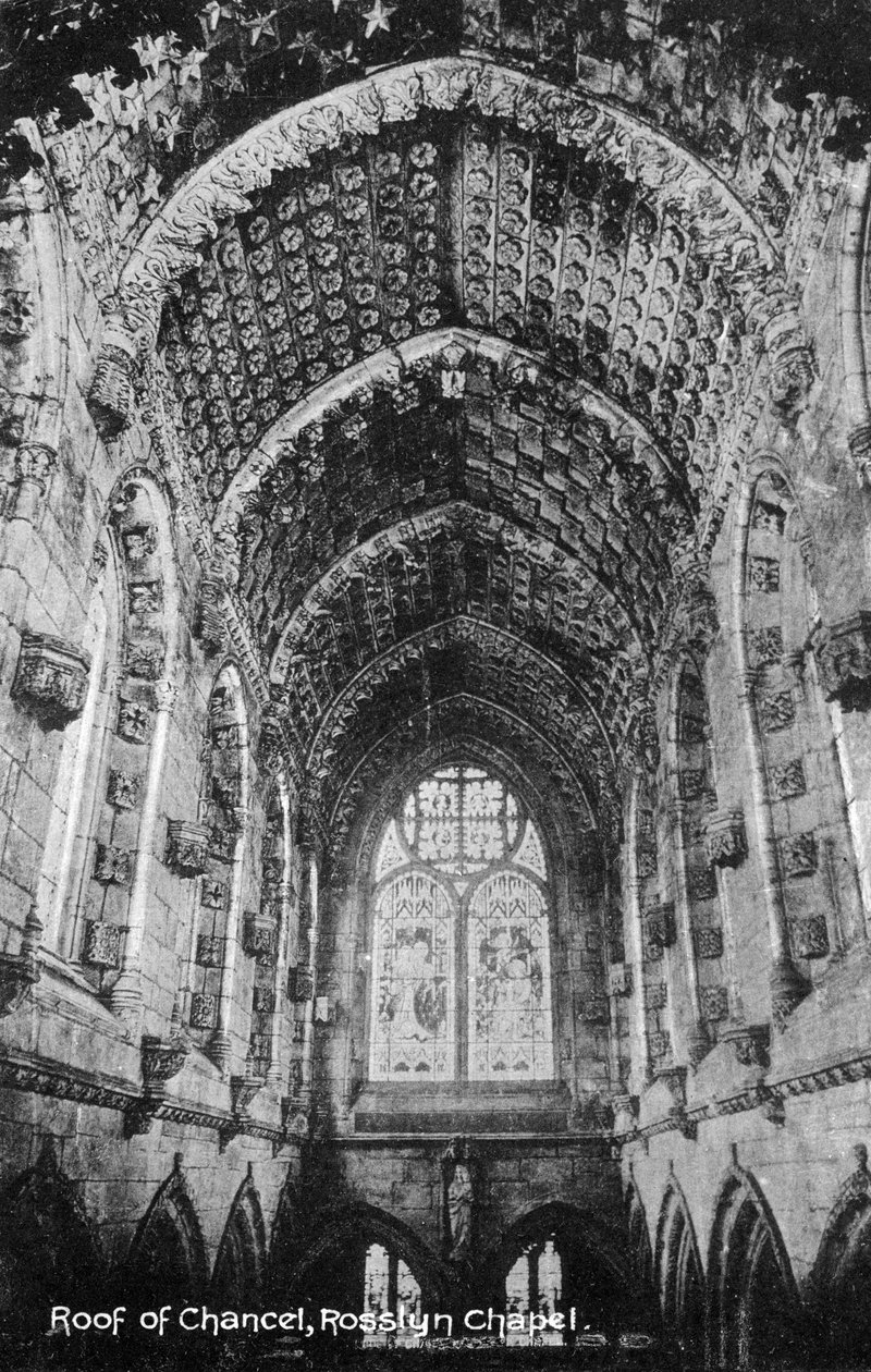 Roof of the Chancel, Rosslyn Chapel, Midlothian, Skócia, XX. század alkotó: Unbekannt