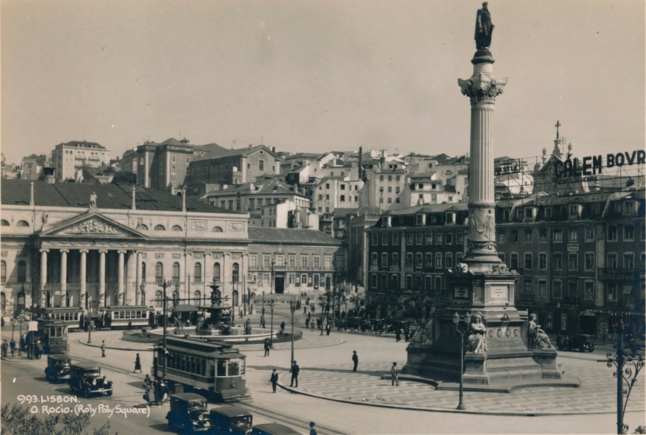 Rossio tér, Lisszabon, Portugália, 1936 alkotó: Unbekannt