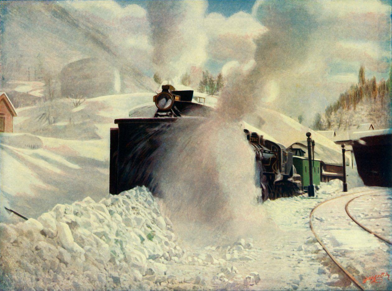 Rotary hóeke a Blue Canyonnál, California Southern Pacific Railway, 1930. alkotó: Unbekannt