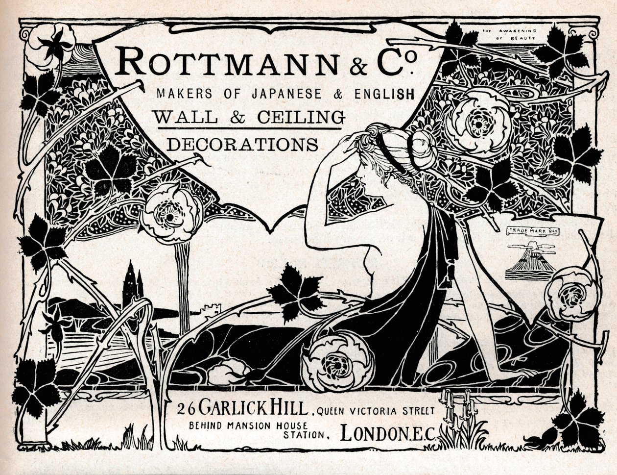 Rottmann & Co., Japán és angol fal- és mennyezeti dekorációk készítői, 1897 alkotó: Unbekannt