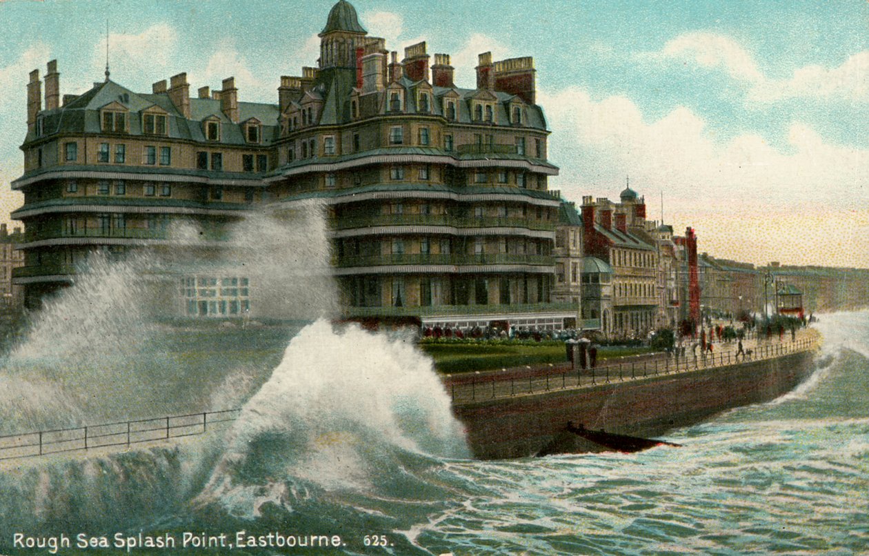 Zavaros tenger, Splash Point, Eastbourne, Sussex, 1912 alkotó: Unbekannt