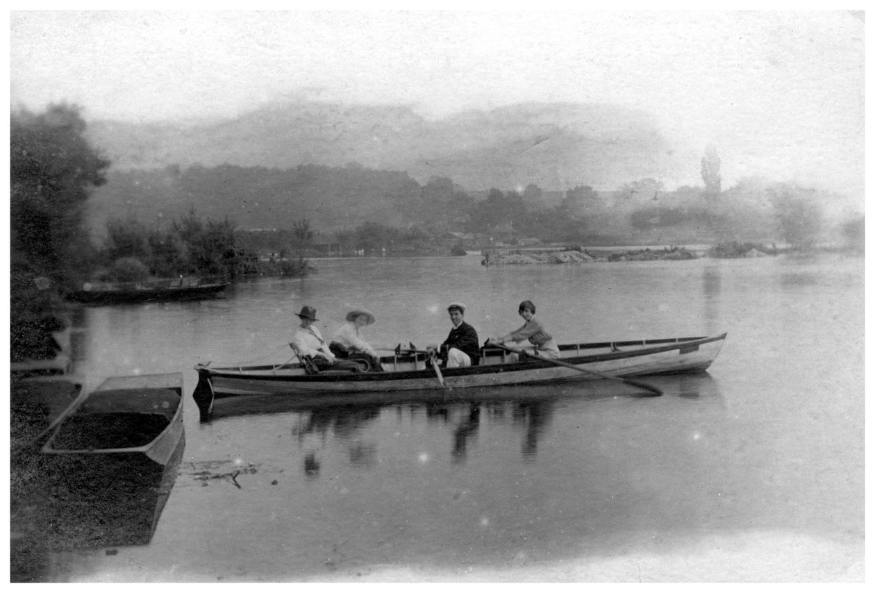 Evezés egy tavon, 1900-1919 alkotó: Unbekannt