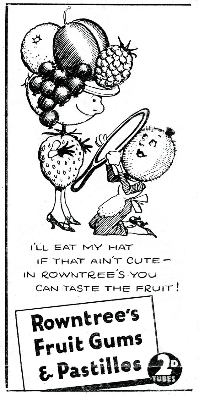 Rowntrees gyümölcsgumik és pasztillák, 1938 alkotó: Unbekannt