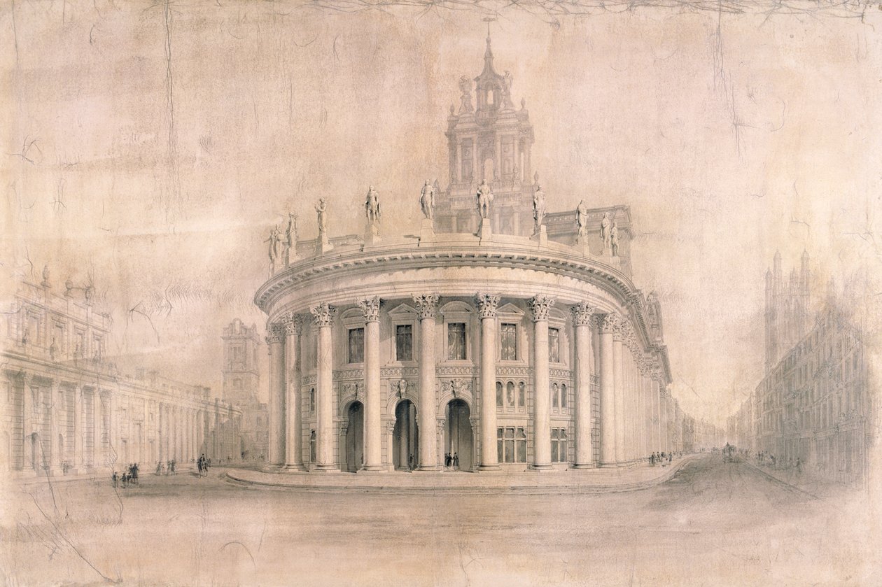 Royal Exchange, London, 1838 alkotó: Unbekannt