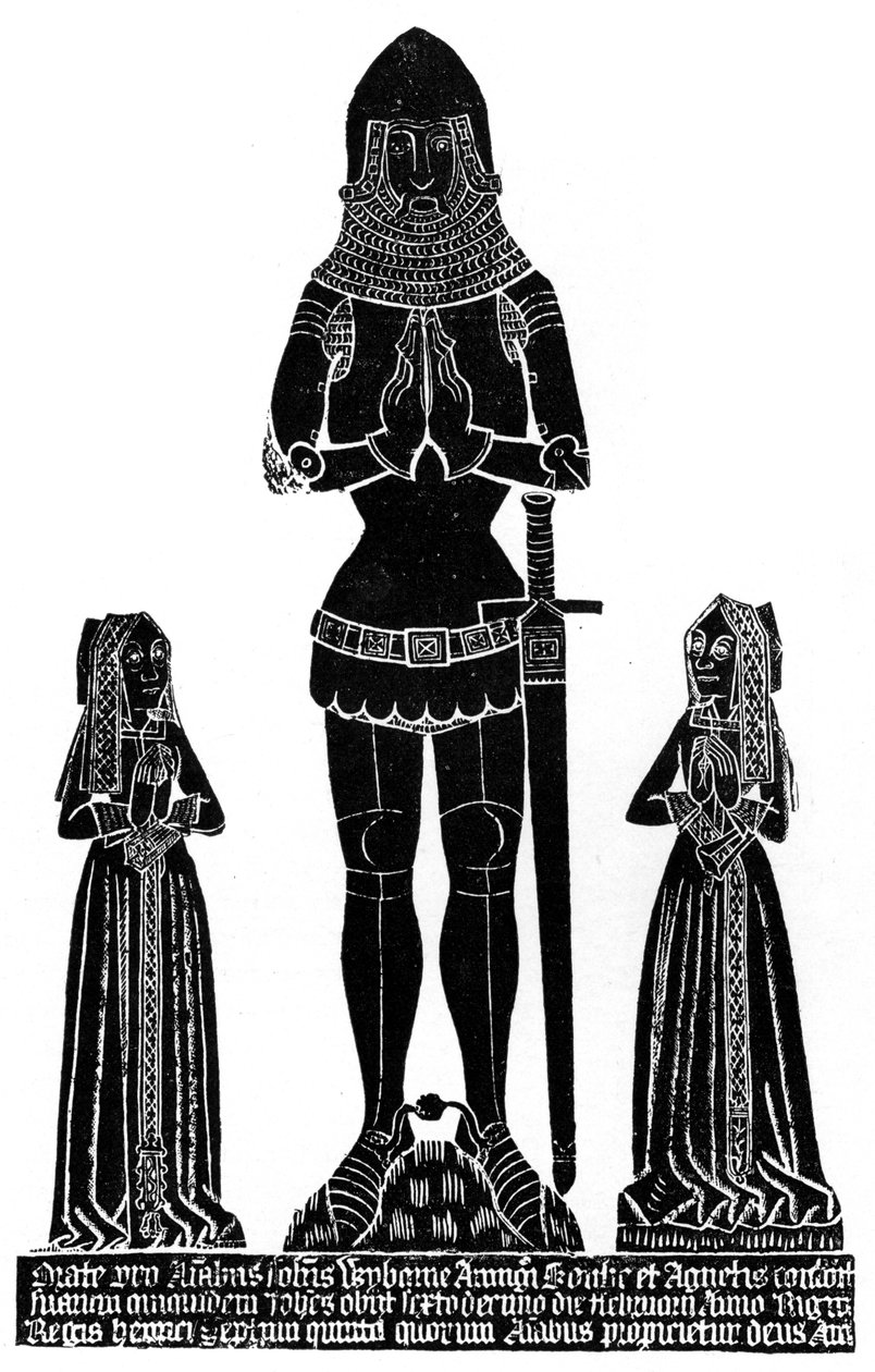 Középkori vésett sárgaréz dörzsölése, c1490 1901 alkotó: Unbekannt