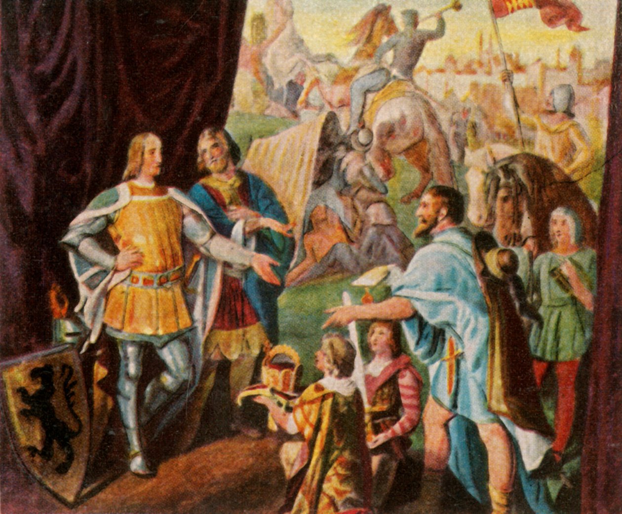 Habsburg Rudolf megkapja a hírt, hogy 1273-ban, 1936-ban német királlyá választották. alkotó: Unbekannt